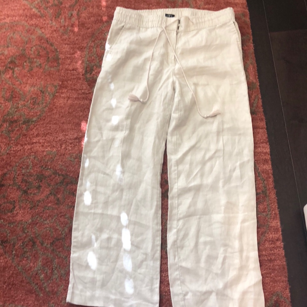 Ivory linen pants